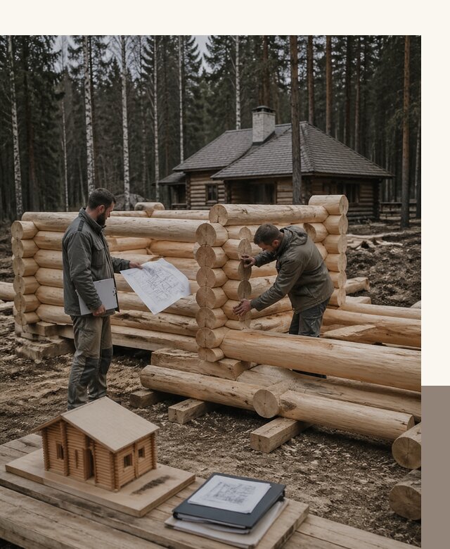 Проектирование и строительство домов из бревна в Беслане